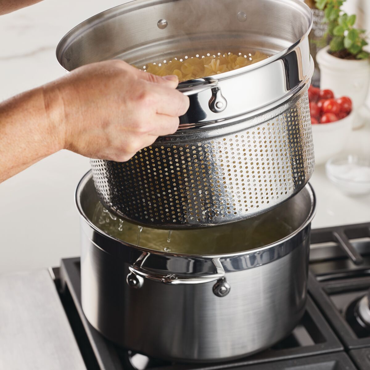 Hestan Provisions Stainless Steel Pasta Insert, 8-Quart, Stainless