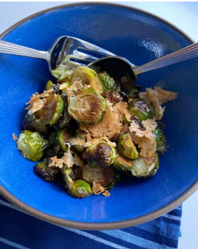 Brussels Sprouts with Parmesan Crisp