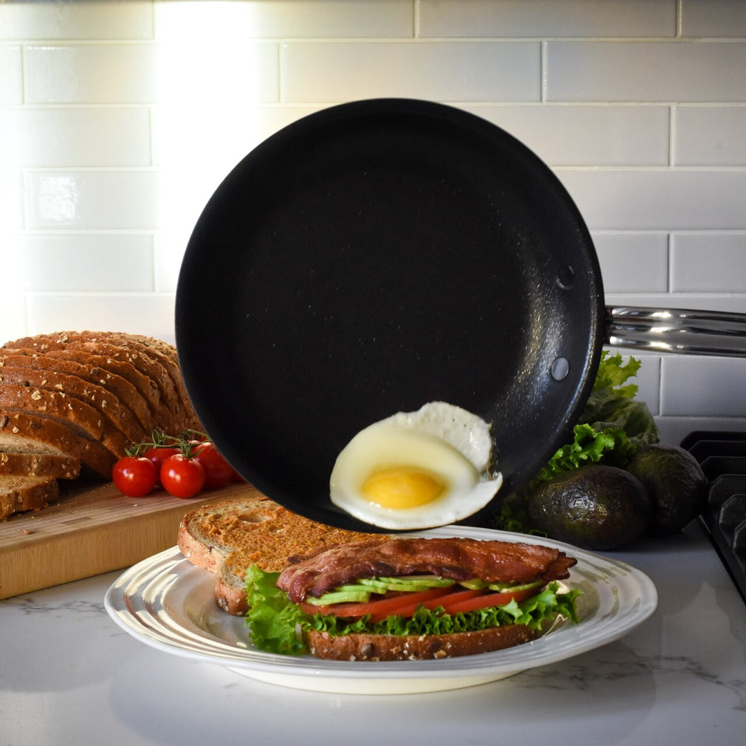 Professional Clad Stainless Steel TITUMTM Nonstick Skillets